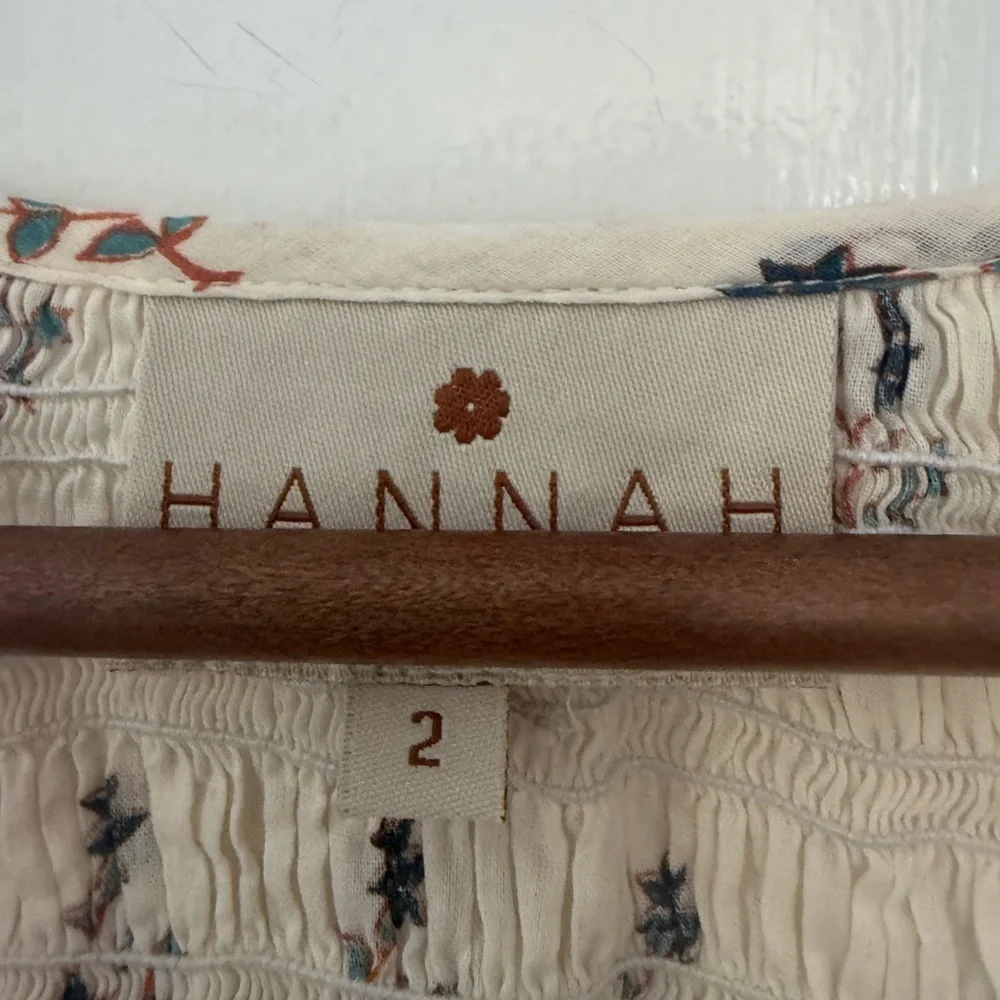 Ivory Floral Peasant Blouse - Women Tops - Picture 7 of 8